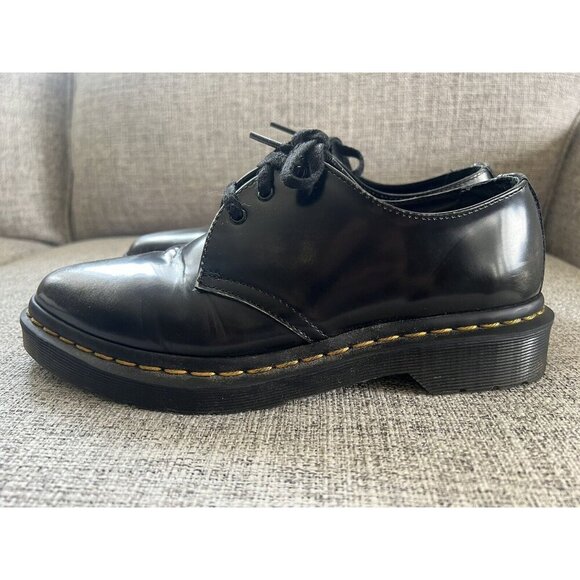 Dr Doc Martens Dupree 3 Eye Silver Arcadia Rub Off Sz 7 US Rockabilly Punk - Picture 5 of 13